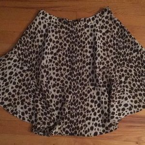 Club Monaco leopard print skirt